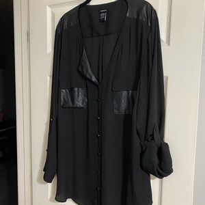 Torrid Black Snakeskin Blouse 4